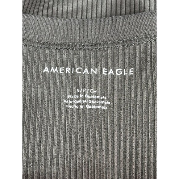 American Eagle Ribbed Bodysuit Olive Tank Top Style S/P/CH - Picture 4 of 11